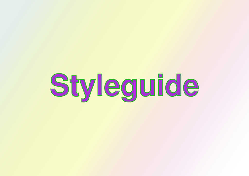 Purple text that says Styleguide